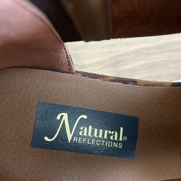 Natural Reflections Cheetah Print Wedge Sneakers - Picture 2 of 3